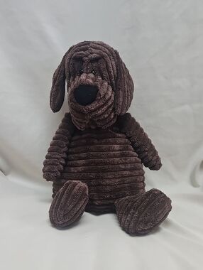 Jellycat Cordy Roy Hound Dog Brown Ribbed Plush Stuffed Animal RARE Retired